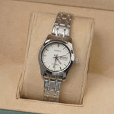 Woman's Silver Chain Watch with White Dial DINUO 2