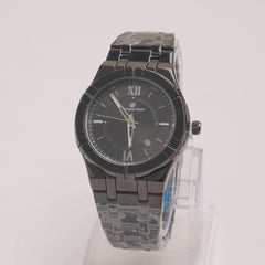 Black Chain Mans Watch With Black Dial