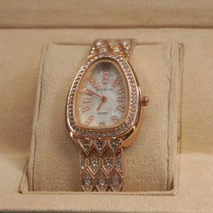 Woman Chain Watch Rosegold White
