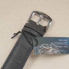 Mans automatic blue dial silver case Martyn line watch