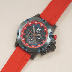 T5 Men’s Watch H3918E – Stylish Stainless Steel Chronograph Design with Premium Finish Red Color