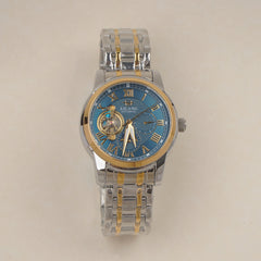 AILANG AL-8602G Men's Automatic Mechanical Skeleton Watch Blue Dial