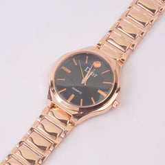 Women Chain Watch Rosegold Black
