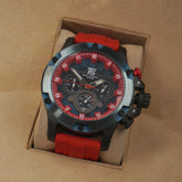 T5 Men’s Watch H3918E – Stylish Stainless Steel Chronograph Design with Premium Finish Red Color
