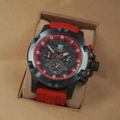 T5 Men’s Watch H3918E – Stylish Stainless Steel Chronograph Design with Premium Finish Red Color