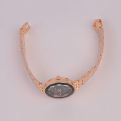 Women Chain Watch Rosegold Black