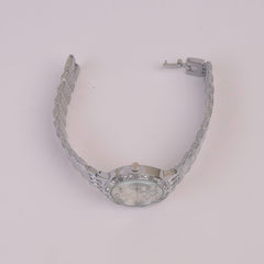 Women Chain Watch Silver White