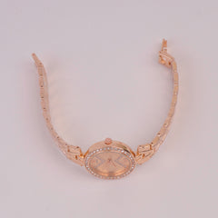Women Chain Watch Rosegold Pink