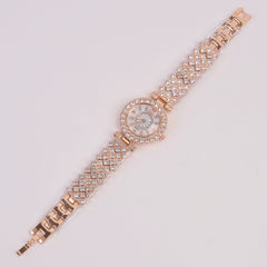 Woman Chain Watch Rosegold White