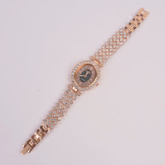Woman Chain Watch Rosegold Black