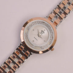 Two Tone Women Chain Watch Rosegold