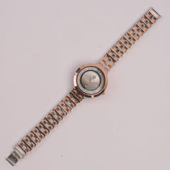 Two Tone Women Chain Watch Rosegold Blk