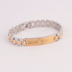 Two Tone Mens Chain Bracelet Rosegold