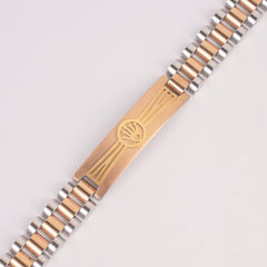 Two Tone Mens Chain Bracelet Rosegold