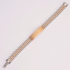 Two Tone Mens Chain Bracelet Rosegold