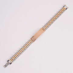 Two Tone Mens Chain Bracelet Rosegold