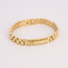 Mens Golden Chain Bracelet R
