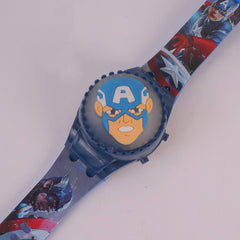 Kids Character Digital TIme Wrist Watch with Spinner A