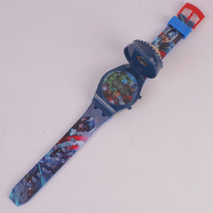 Kids Character Digital TIme Wrist Watch with Spinner A