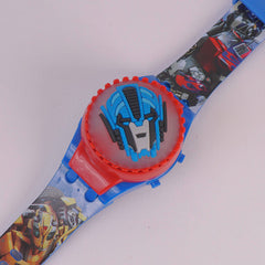 Kids Character Digital TIme Wrist Watch with Spinner