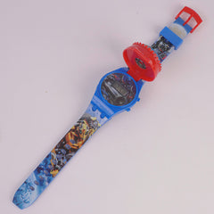 Kids Character Digital TIme Wrist Watch with Spinner