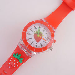 Kids Analogue Watch Red Strawberry
