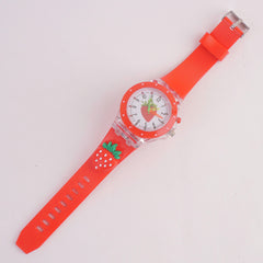 Kids Analogue Watch Red Strawberry