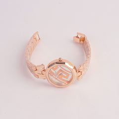 Women Chain Watch Rosegold with Rose & White Dial VCE