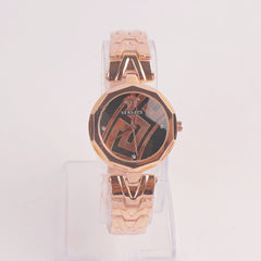 Women Chain Watch Rosegold with Rose & Black Dial VCE