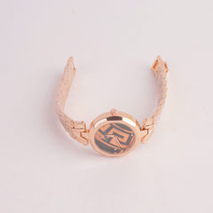 Women Chain Watch Rosegold with Rose & Black Dial VCE