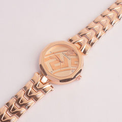 Women Chain Watch Rosegold with Rose Dial VCE