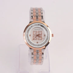 Women Chain Watch Twotone with Rose & Silver Dial GY