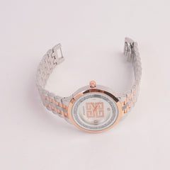 Women Chain Watch Twotone with Rose & Silver Dial GY