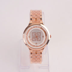 Women Chain Watch Rose with Rose & White Dial GY