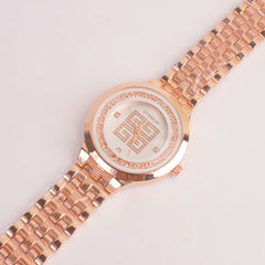 Women Chain Watch Rose with Rose & White Dial GY