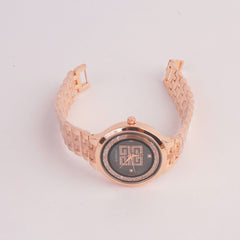 Women Chain Watch Rose with Rose & Black Dial GY