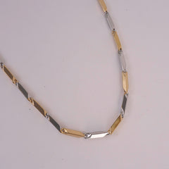 Mens Fancy Chain Necklace 3mm Golden Silver