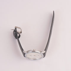Men Casual Watch Black Silver Dial