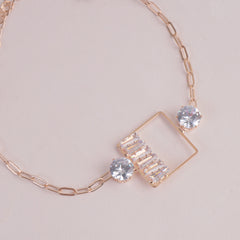Womens Golden Chain Bracelet