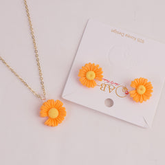 Locket Earring Set Orange