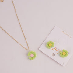 Locket Earring Set Green