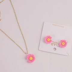 Locket Earring Set Pink