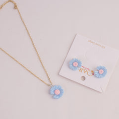 Locket Earring Set Cyan