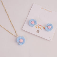 Locket Earring Set Cyan