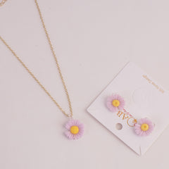 Locket Earring Set Purple