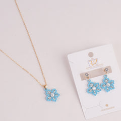 Locket Earring Set Cyan