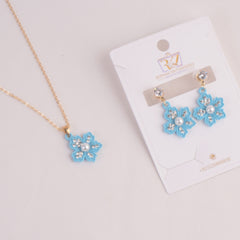 Locket Earring Set Cyan