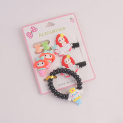 Girls Hairband Hair Clip With Bracelets Black