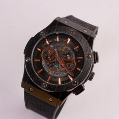 Black Strap Black Dial 1352 Men's Wrist Watch