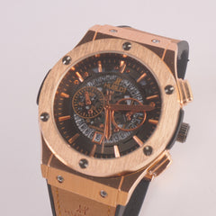Brown Strap Rosegold Dial 1352 Men's Wrist Watch